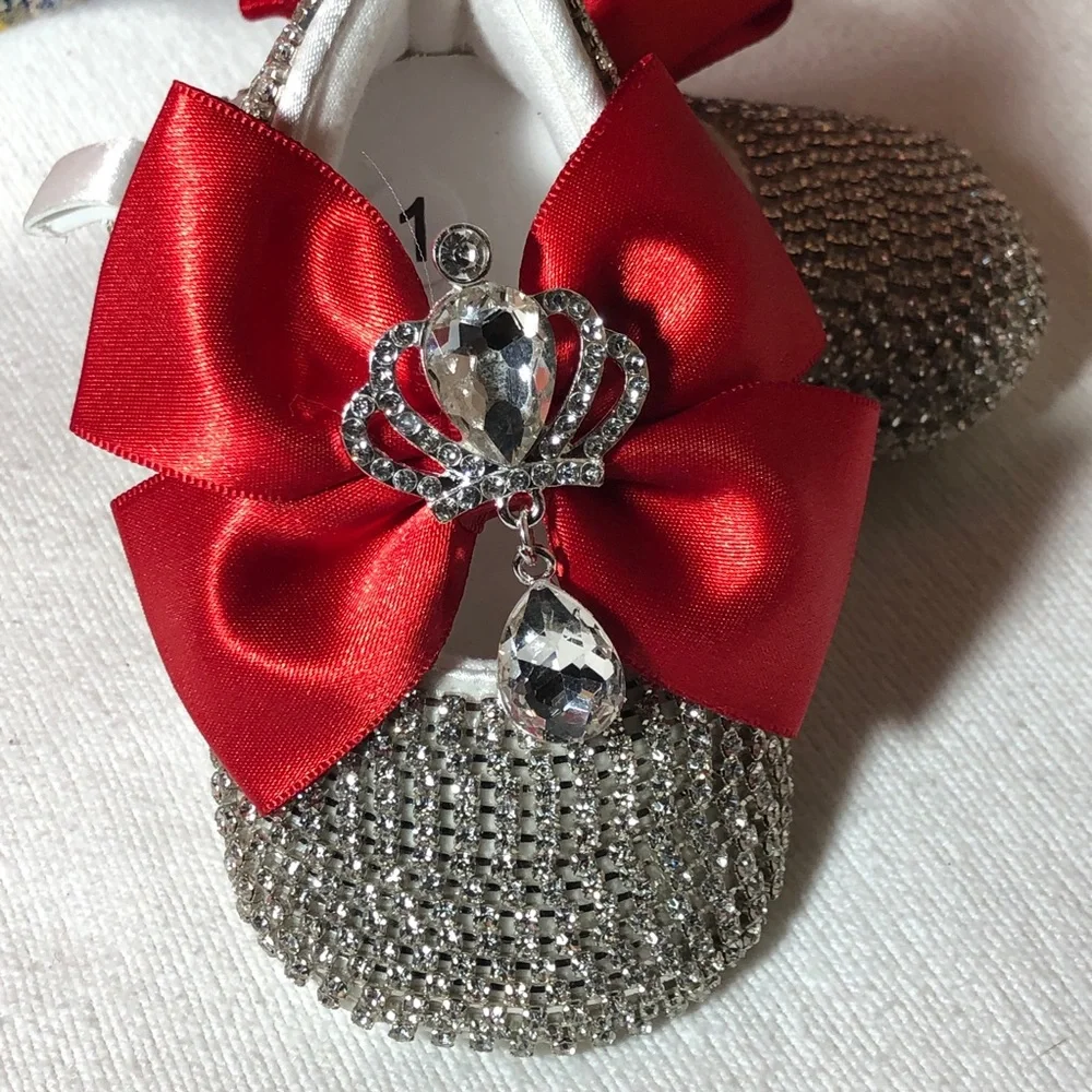 Girl Rhinestones Soft Bottom Toddler Size 1